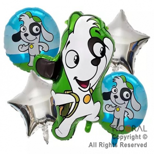 SET DE GLOBOS METALIZADO DOKY 5 UNIDADES 
